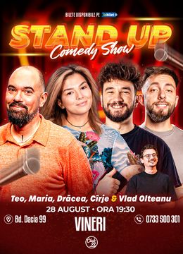 Stand-up Comedy cu Teo, Maria Popovici, Drăcea, Cîrje - Vlad Olteanu la Club 99