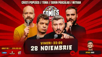 Stand-up cu Cristi Popesco, Toma, Sorin Pârcălab și Mitran la ComicsClub!