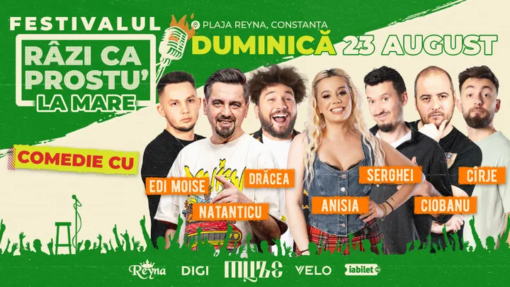 Festivalul de comedie - Razi ca prostu' la mare 2026 | Acces VIP 23.08