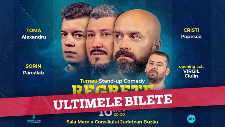 Buzau: Stand-up Comedy cu Toma, Cristi & Sorin Pârcălab