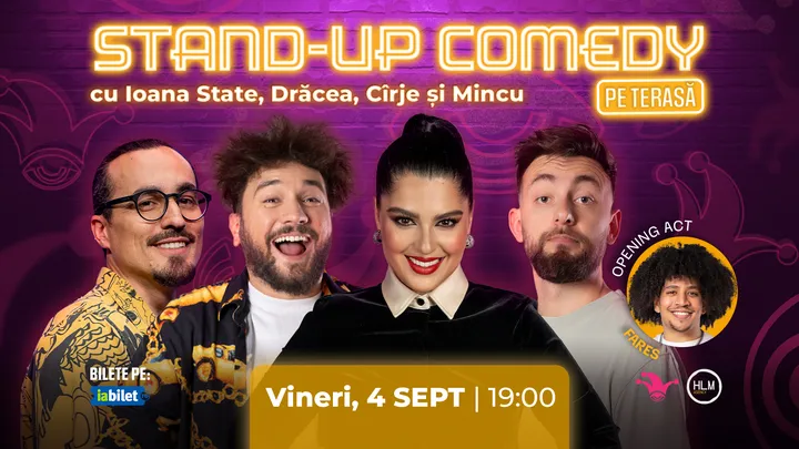 The Fool Terasa: Stand-up comedy cu Ioana State, Mincu, Drăcea și Cîrje
