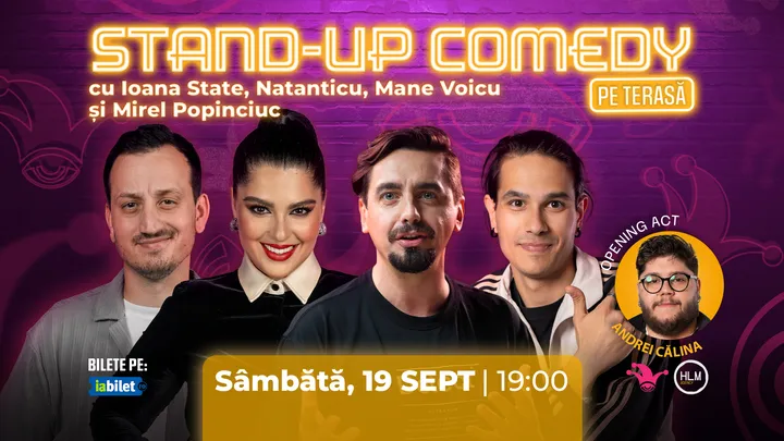 The Fool Terasa: Stand-up comedy cu Ioana State, Natanticu, Mane Voicu și Mirel Popinciuc