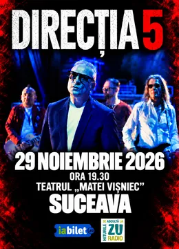 Suceava: Concert Direcția 5 - „100% Direcția 5”