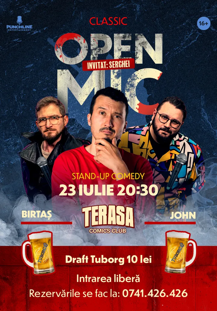Stand-up Comedy OpenMic pe Terasa ComicsClub!