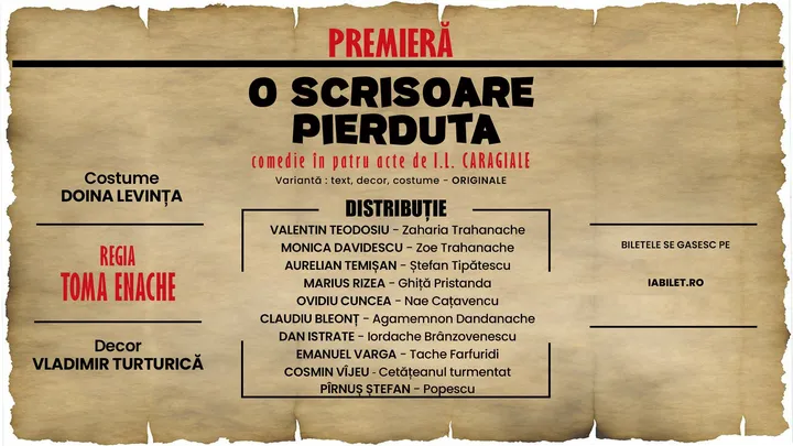 Arad: O scrisoare pierduta