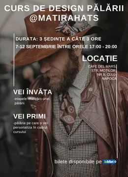 Cluj-Napoca: Curs Design Pălării @Matirahats