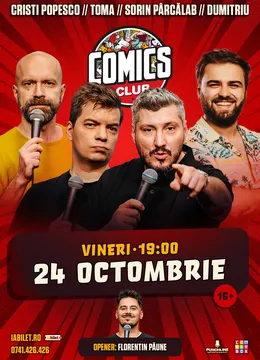 Stand-up cu Cristi Popesco, Toma, Sorin și Gabriel Dumitriu la ComicsClub!