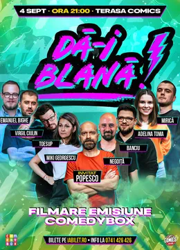 Dă-i Blană! Spectacol de comedie pe Terasa ComicsClub! - - invitat Cristi Popesco