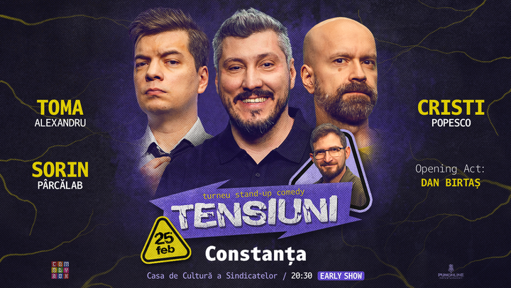 Constanța | Stand-up Comedy cu Sorin Pârcălab, Toma și Cristi Popesco