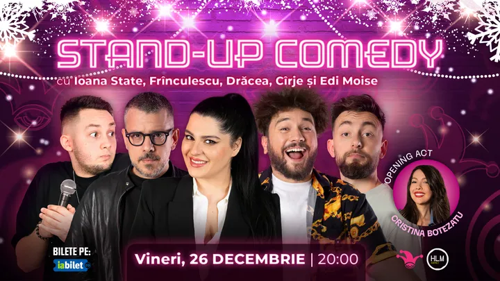 The Fool: Stand-up comedy cu Ioana State, Frînculescu, Drăcea, Cîrje și Edi Moise