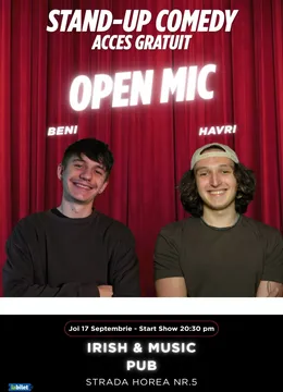 Cluj Napoca: Open Mic cu Beni și Havri