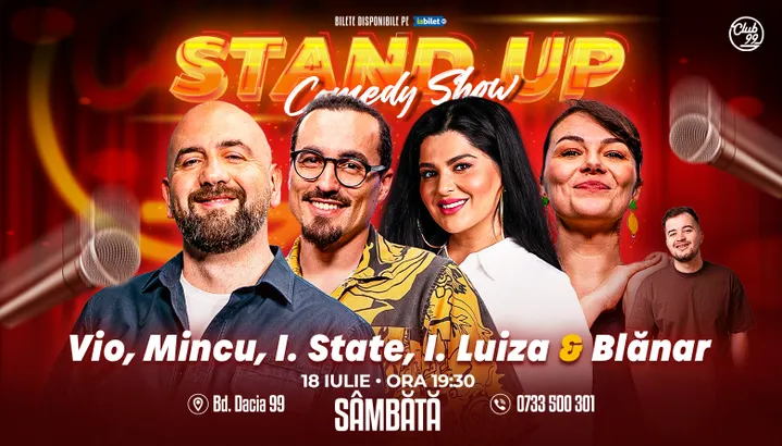 Stand-up Comedy cu Vio, Mincu, Ioana State, Ioana Luiza - Marian Blănar la Club 99