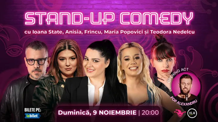 The Fool: Stand-up comedy cu Ioana State, Anisia, Frîncu, Maria Popovici și Teodora Nedelcu