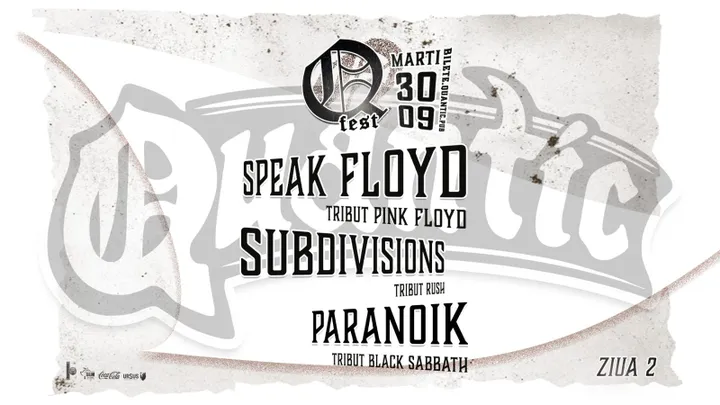 QFest – Ziua II  – Speak Floyd | Subdivisions | Paranoik
