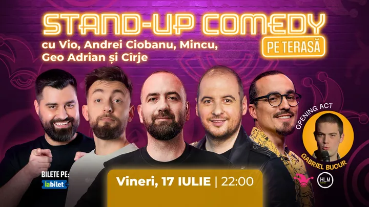 The Fool Terasa: Stand-up comedy cu Ioana State, Cîrje, Mincu, Vio și Geo Adrian
