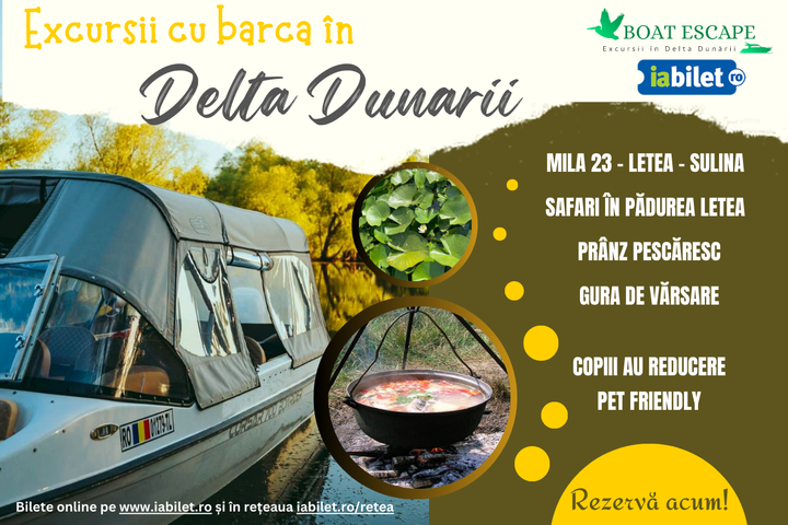 Tulcea: Excursie de o zi în Delta Dunării @ Boat Escape