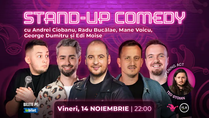 The Fool: Stand-up comedy cu Radu Bucălae, Andrei Ciobanu, Mane Voicu, George Dumitru și Edi Moise