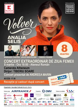 Analia Selis: Concert extraordinar de Ziua Femeii - "Concert, recepție și cadouri!"