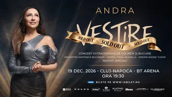 Cluj-Napoca: Andra - “VESTIRE” • 19 dec. 2026 (Concert Extraordinar de Crăciun)