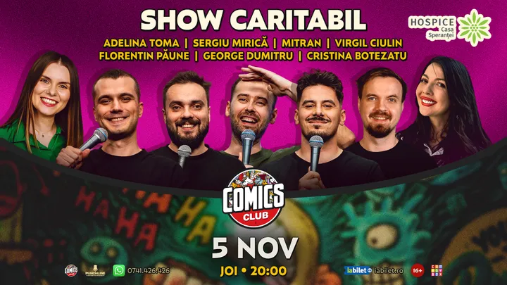 Stand-up Comedy CARITABIL Hospice Casa Speranței la ComicsClub!