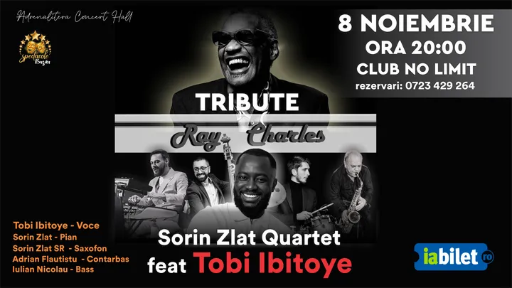 Buzau: Concert Sorin Zlat Quartet feat Tobi Ibitoye - " Tribute Ray Charles "