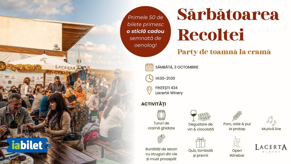 Sărbătoarea Recoltei: Party de Toamnă la Cramă