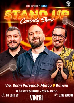 Stand-up Comedy cu Mincu, Vio, Sorin Pârcălab - Banciu la Club 99