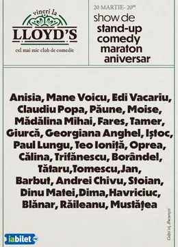 Lloyd's: Stand-up comedy Maraton Aniversar