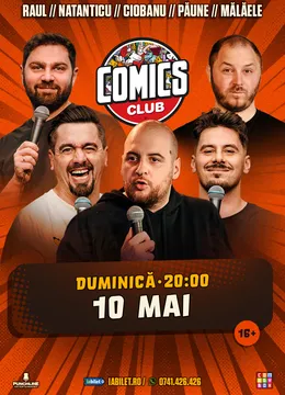 Stand-up cu Natanticu, Andrei Ciobanu, Raul Gheba, Bogdan Mălăele și Păune la ComicsClub!