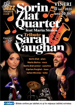 Galati: Sorin Zlat Quartet feat. Maria Stoica - "Tribute Sarah Vaughan"