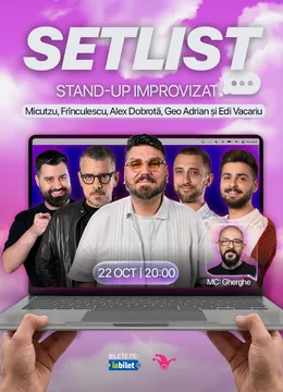 The Fool: Stand-up comedy SETLIST cu Micutzu, Frînculescu, Alex Dobrotă, Geo Adrian, Edi Vacariu, MC: Gherghe