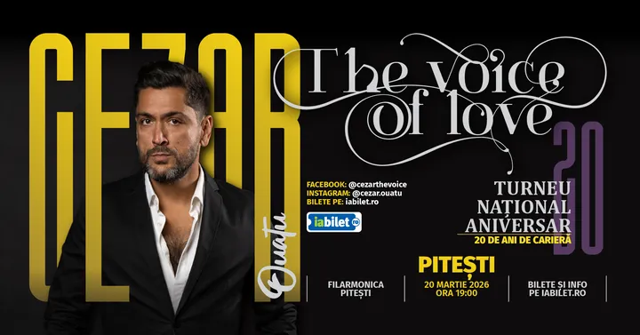 Pitești: Cezar Ouatu - 20 De ani de Carieră Turneu Aniversar 2026 - “The Voice Of Love”