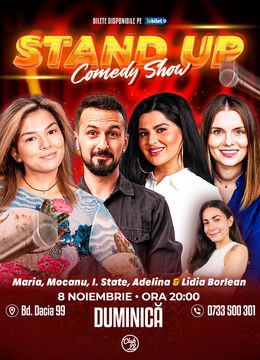 Stand-up Comedy cu Maria Popovici, Mocanu, Ioana State, Adelina Toma - Lidia Borlean la Club 99