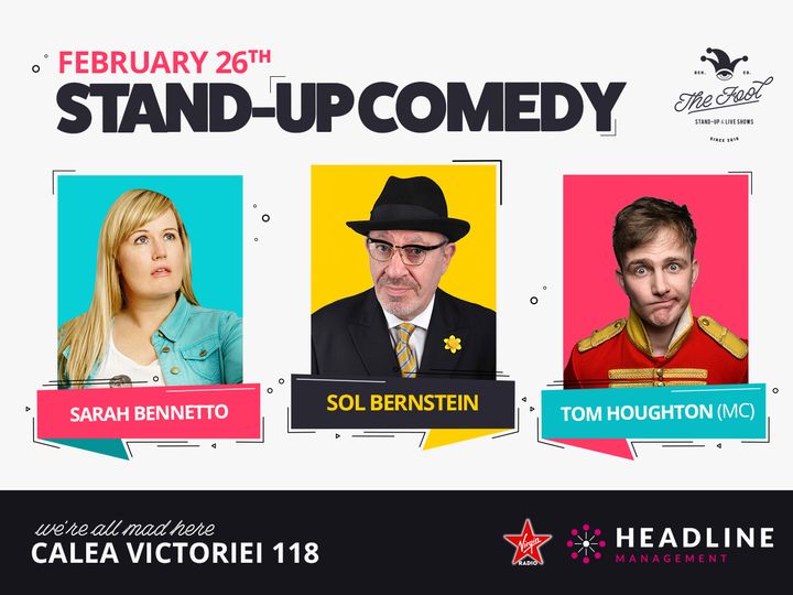 Stand-up Comedy with Sol Bernstein, Sarah Bennetto and Tom Houghton (MC)