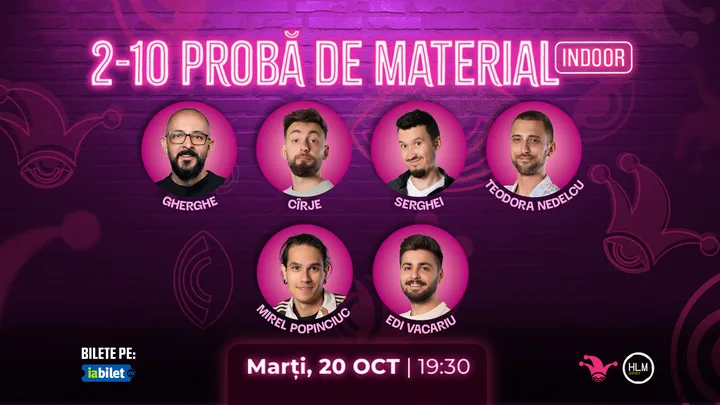 The Fool: Stand-up comedy TESTARE MATERIAL cu Gherghe, Cîrje, Serghei, Alex Dobrotă, Mirel Popinciuc și Edi Vacariu