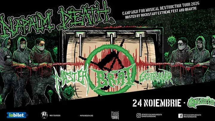 NAPALM DEATH, Master, Brat, Goatburner - Quantic