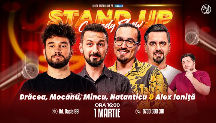 Stand-up Comedy cu Drăcea, Mocanu, Mincu, Natanticu - Alex Ioniță