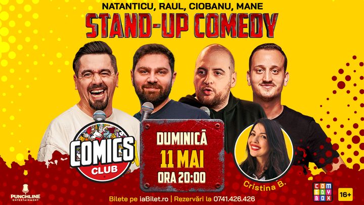 Stand-up cu Natanticu, Ciobanu, Raul, Mane Voicu la ComicsClub!