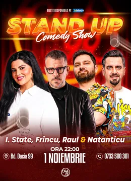 Stand-up Comedy cu Ioana State, Frîncu, Raul Gheba & Natanticu la Club 99