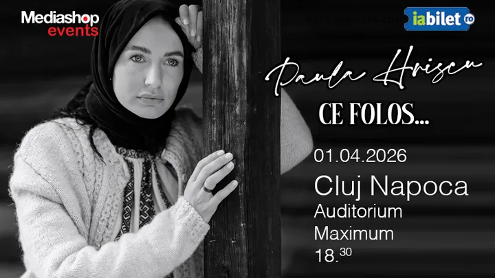 Cluj-Napoca: Concert de pricesne cu Paula Hriscu "Ce folos"