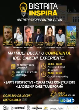 Bistrița: Inspiră 2026 | Antreprenori pentru Viitor