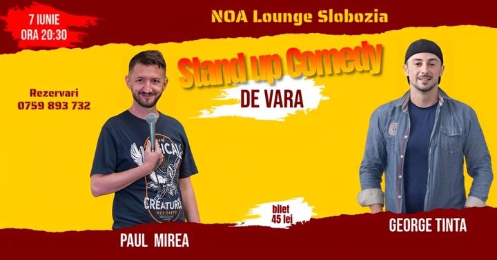 Slobozia: Stand-up Comedy 2.0 A.I. Umor cu George Țintă și Paul Mirea @ NOA Lounge