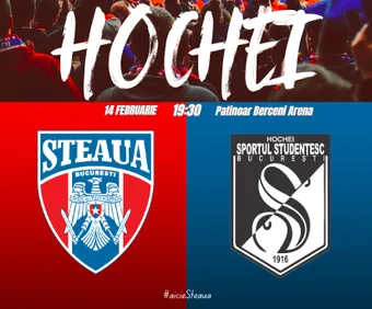 Hochei: CSA Steaua București - Sportul Studențesc | 14 februarie