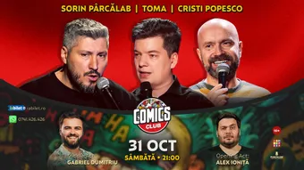 Stand-up cu Cristi Popesco, Toma, Sorin Pârcălab și Gabriel Dumitriu la ComicsClub!