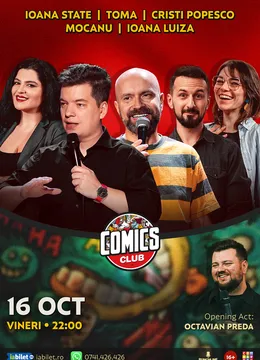 Stand-up cu Cristi Popesco, Toma, Alex Mocanu, Ioana State și Ioana Luiza la ComicsClub!