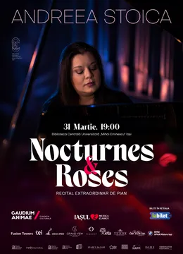 Iași: Nocturnes & Roses. Recital extraordinar de pian Andreea Stoica