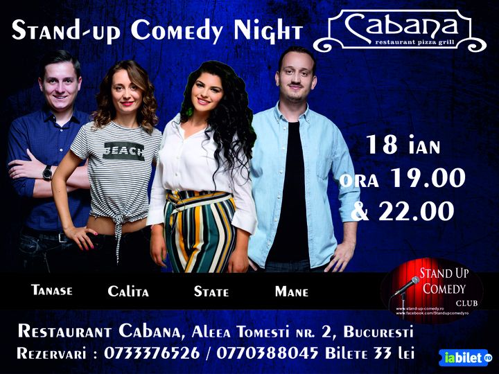 Stand Up Comedy cu George Tanase, Mane Voicu, Ana Maria Calita & Ioana State SHOW #1
