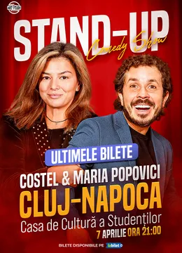 Cluj-Napoca: Costel și Maria Popovici - Stand Up Comedy Show | ORA 21:00