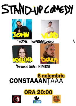 Constanța: Stand-Up Comedy cu John, Adelina, Darius și Vladimir | Total Neprofesioniști