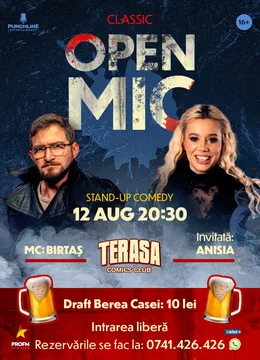 Stand-up Comedy OpenMic pe Terasa ComicsClub!
